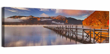 Foggy Pier at Lake Chuzenji Wall Art