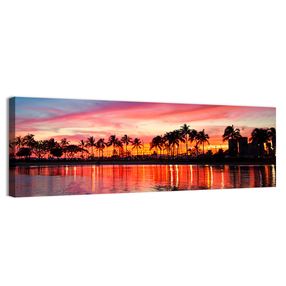 Hawaii Resort Sunset Wall Art