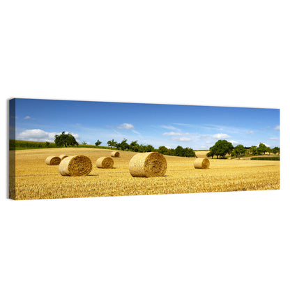 Late Summer Straw Bales Wall Art