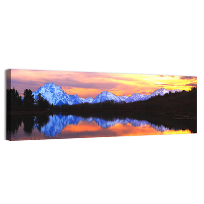 Grand Teton Sunset Reflection Wall Art