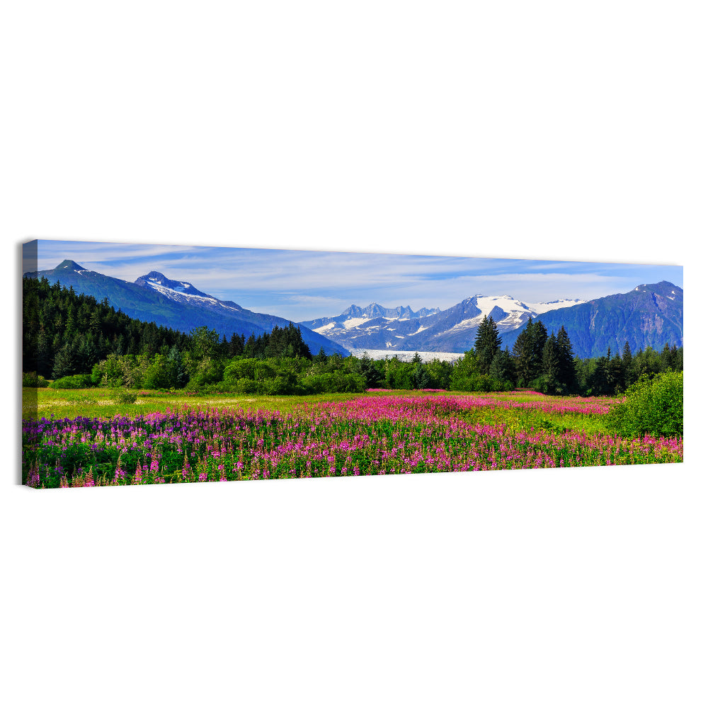 Juneau Meadow with Mendenhall Glacier Wall Art