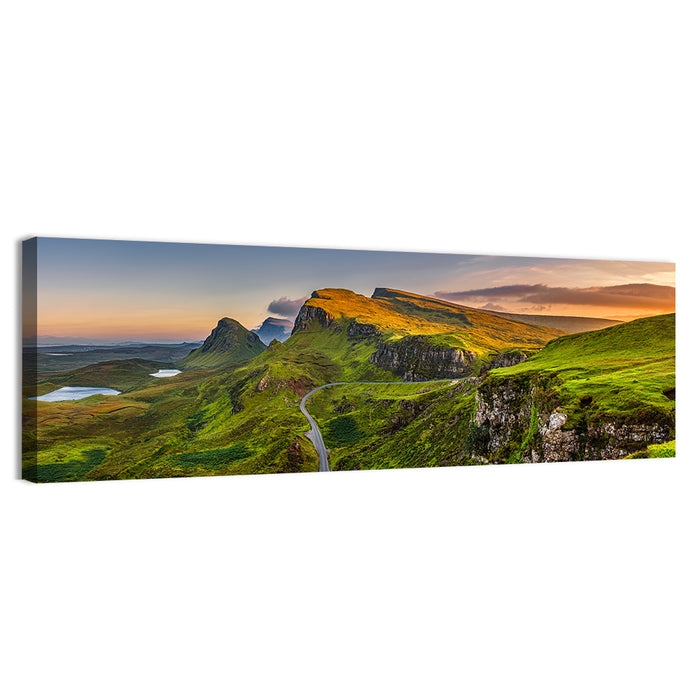 Quiraing Golden Hour, Isle of Skye Wall Art as a canvas print