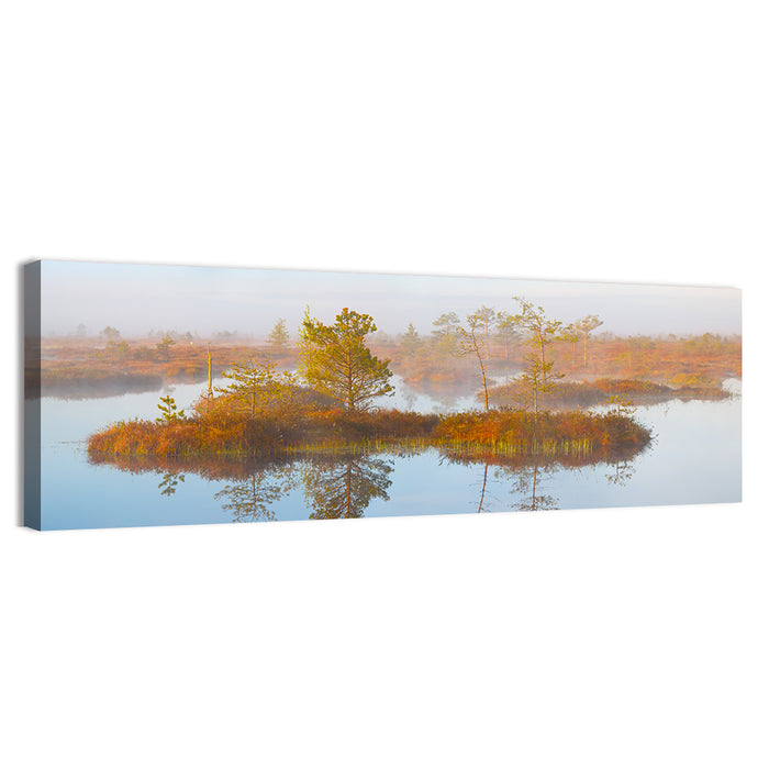 Yelnya Swamp Reflection Wall Art as a canvas print