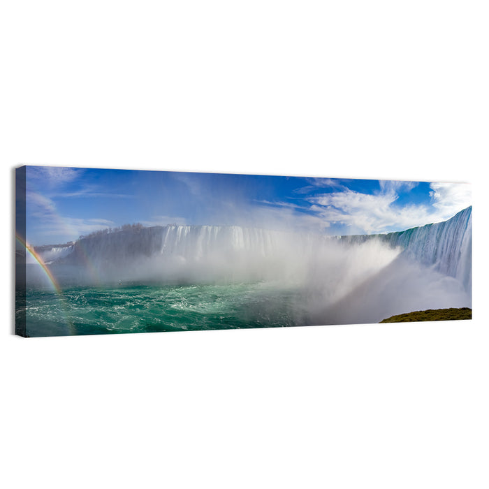 Horseshoe Falls Rainbow View Wall Art as a canvas print