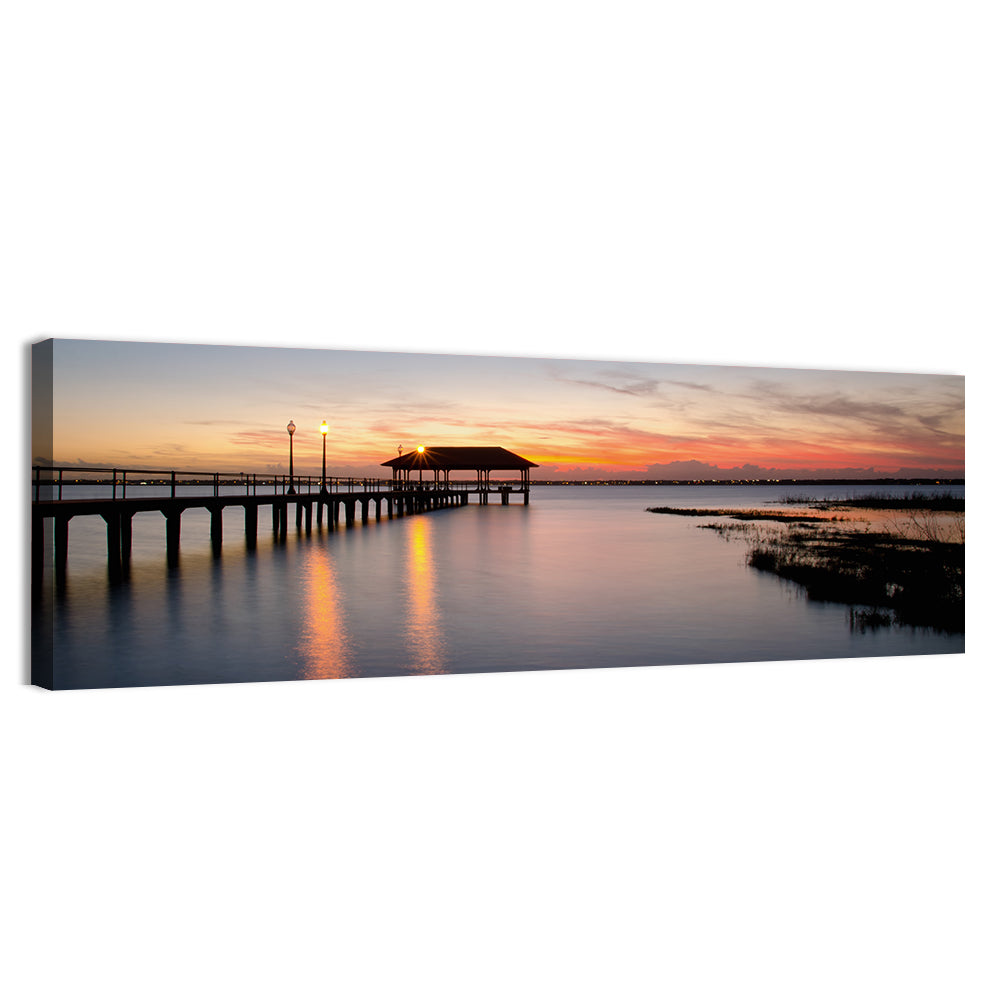 Lake Jackson Pier Sunset Wall Art