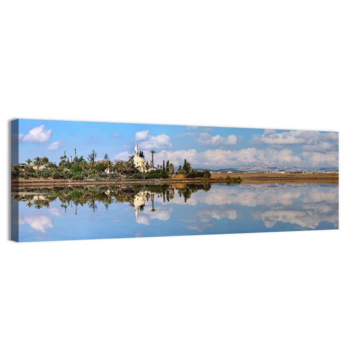 Hala Sultan Tekke Mosque Wall Art as a canvas print