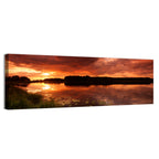 Sunset Lake Reflection Wall Art