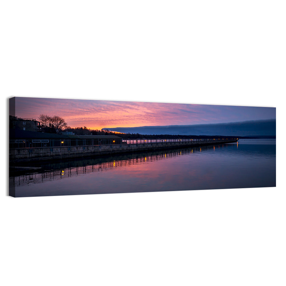 Skaneateles Lake Pier at Dusk Wall Art