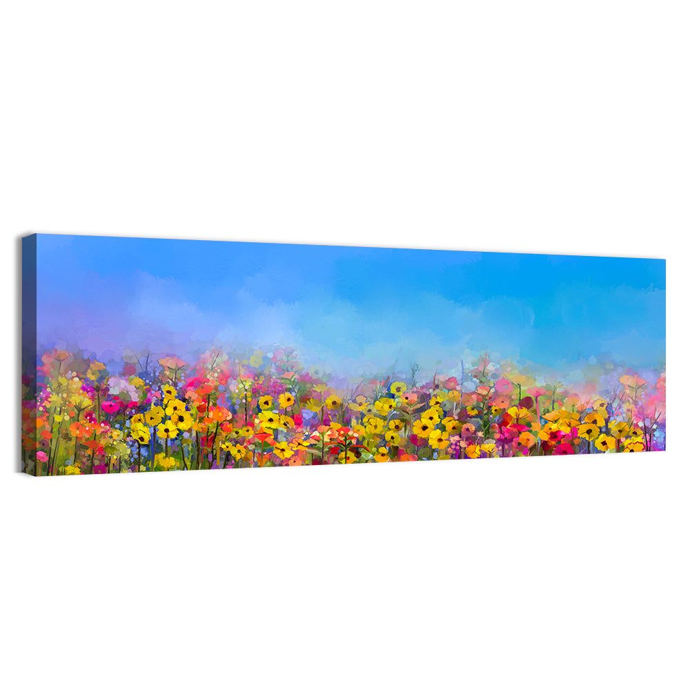 Cornflower and Daisy Meadow Wall Art