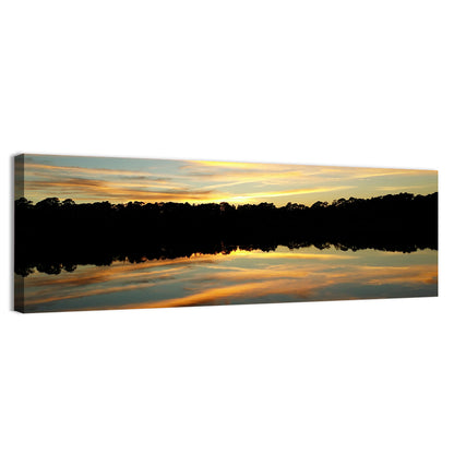 Lake Charles Golden Sunset Wall Art