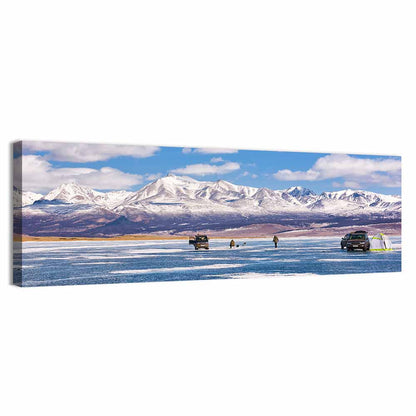 Lake Hovsgol Winter Ice Fishing Wall Art