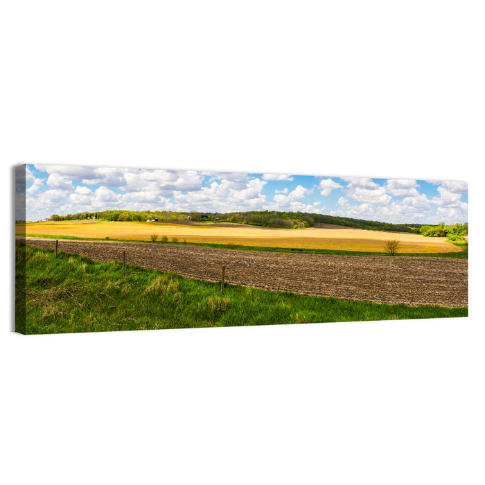 Iowa Farmland Wall Art as a canvas print