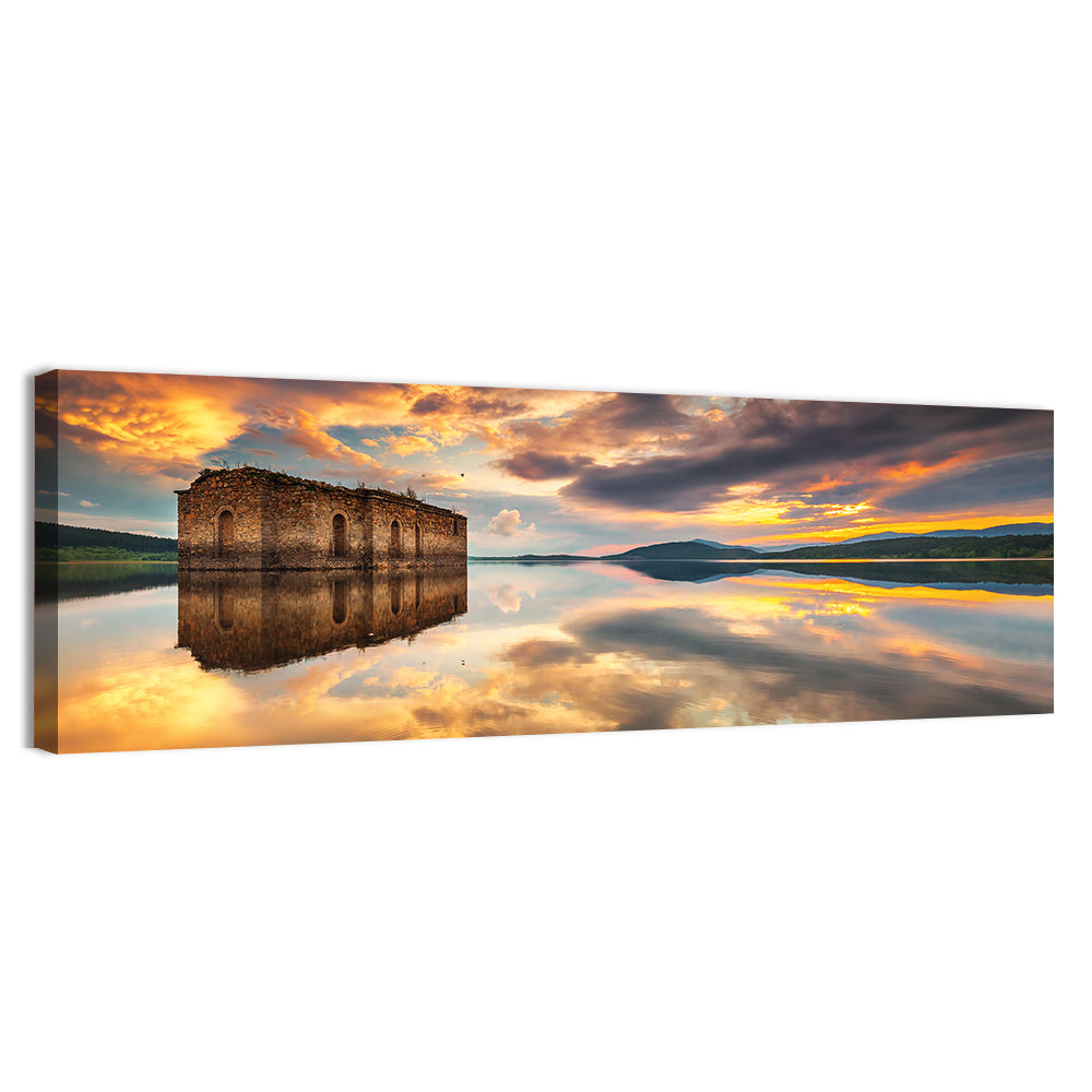 Sunken Church at Zhrebchevo Dam Wall Art