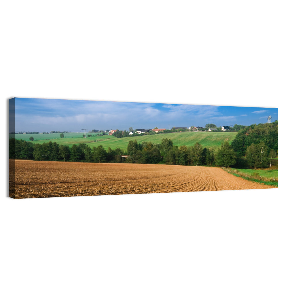 Kansas Wheat Cultivation Farm Wall Art