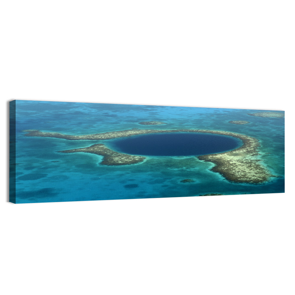 Great Blue Hole Aerial View Belize Wall Art