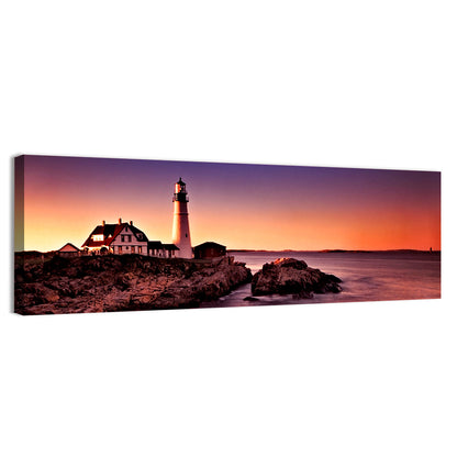 Portland Head Light at Dusk Wall Art