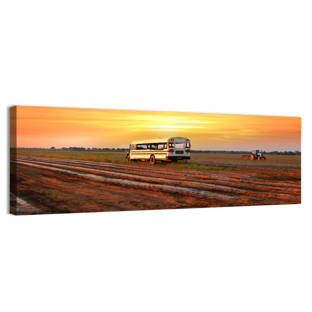 Indiana Farm Field at Golden Hour Wall Art