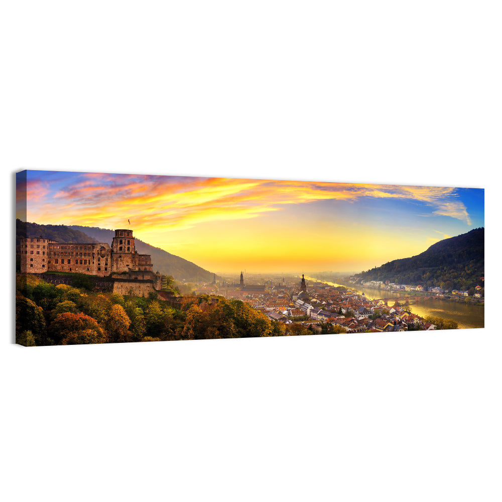 Heidelberg Castle at Dusk Wall Art