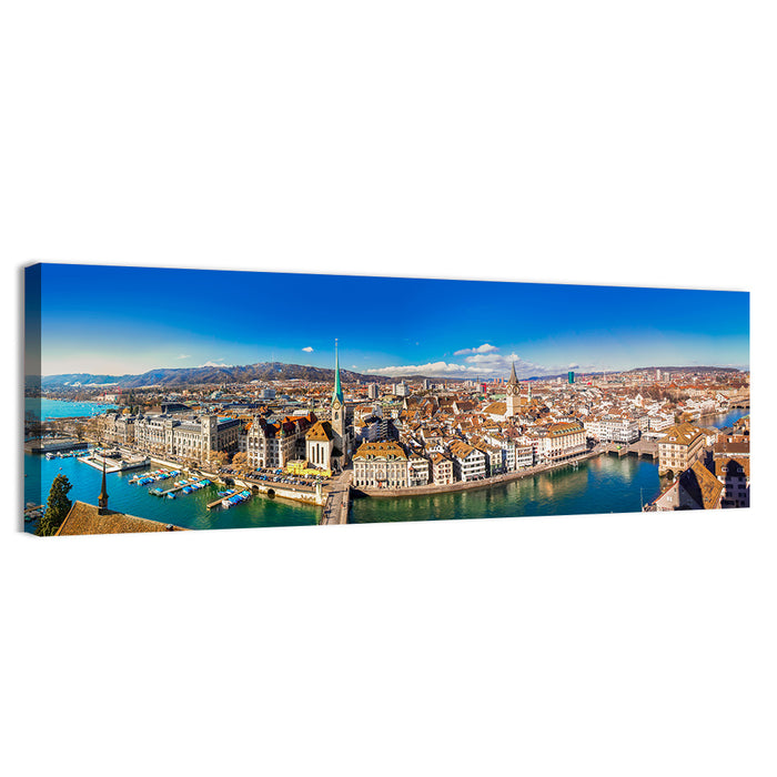 Zurich Cityscape Wall Art as a canvas print