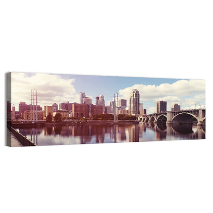 Minneapolis Skyline at Third Avenue Bridge Wall Art