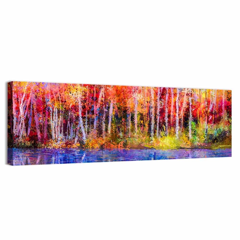 Vibrant Forest Reflection Wall Art