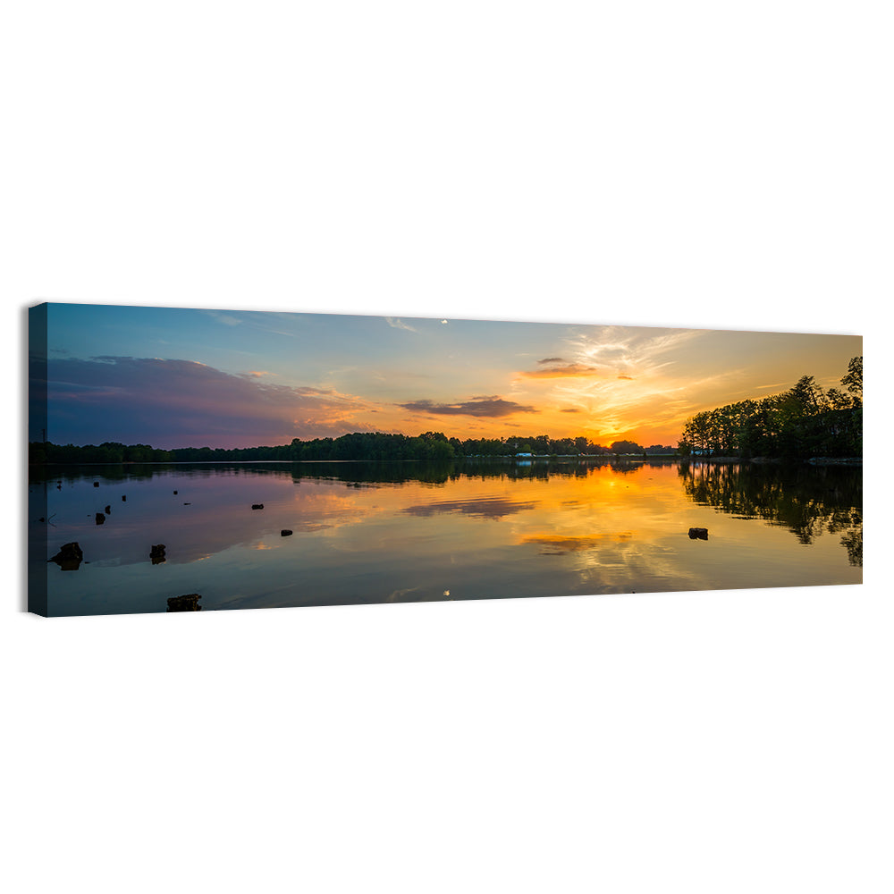 Lake Norman Sunset Reflection Wall Art