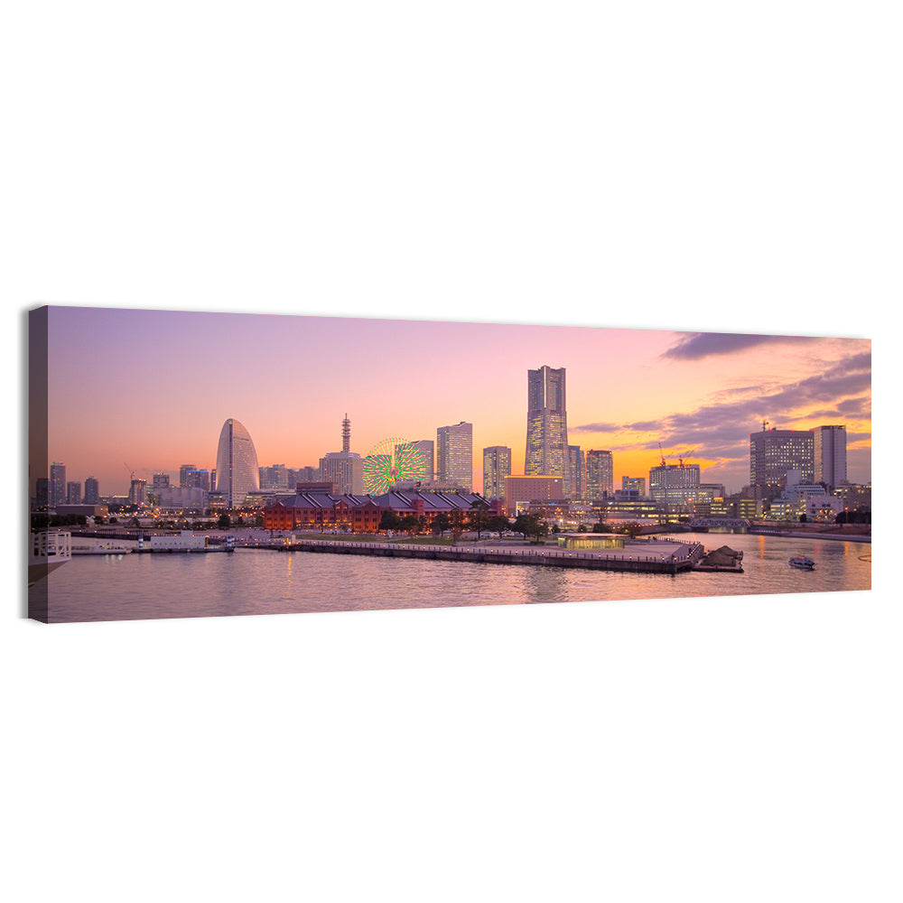 Yokohama Harbor Twilight Wall Art