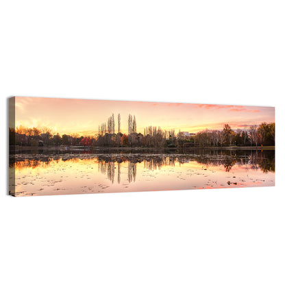 Lake Burley Griffin Sunset Reflection Wall Art