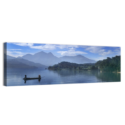 Sun Moon Lake Morning Mist Wall Art
