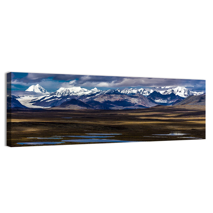 Mount Hess and Mount Debora with Wetlands Wall Art as a canvas print