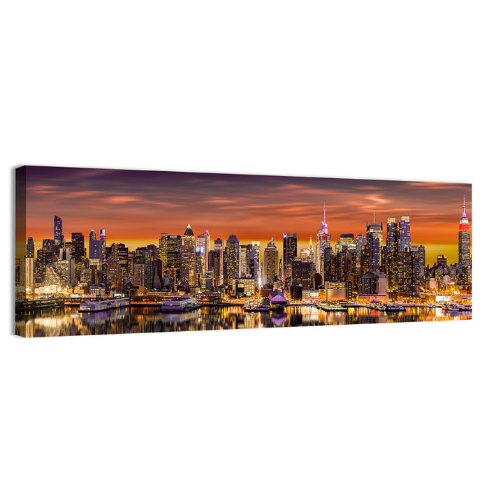Midtown Manhattan Skyline Wall Art as a canvas print