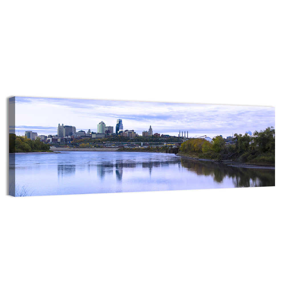 Kansas City Skyline at Dusk Wall Art