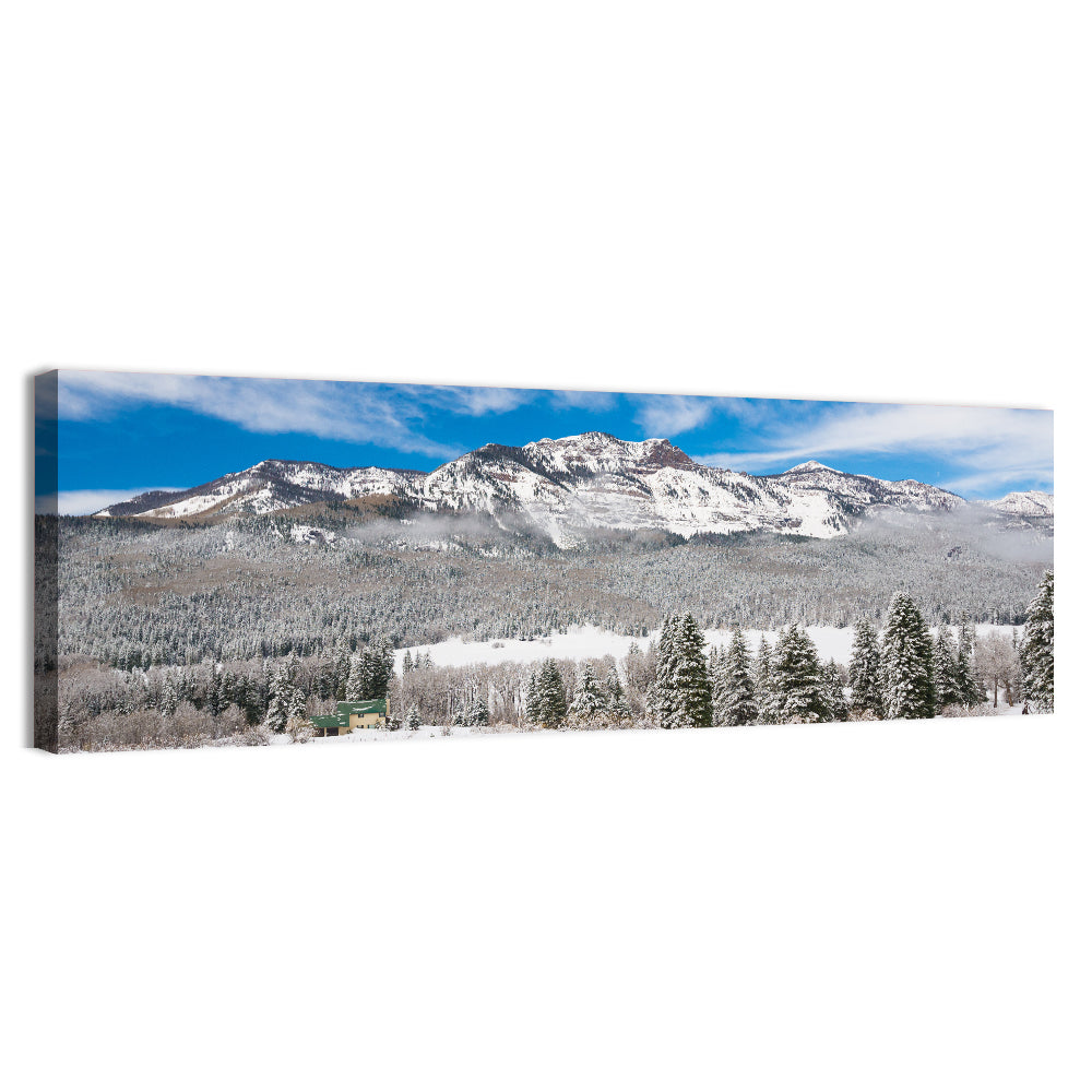 Colorado Snowy Mountain Cabin Wall Art