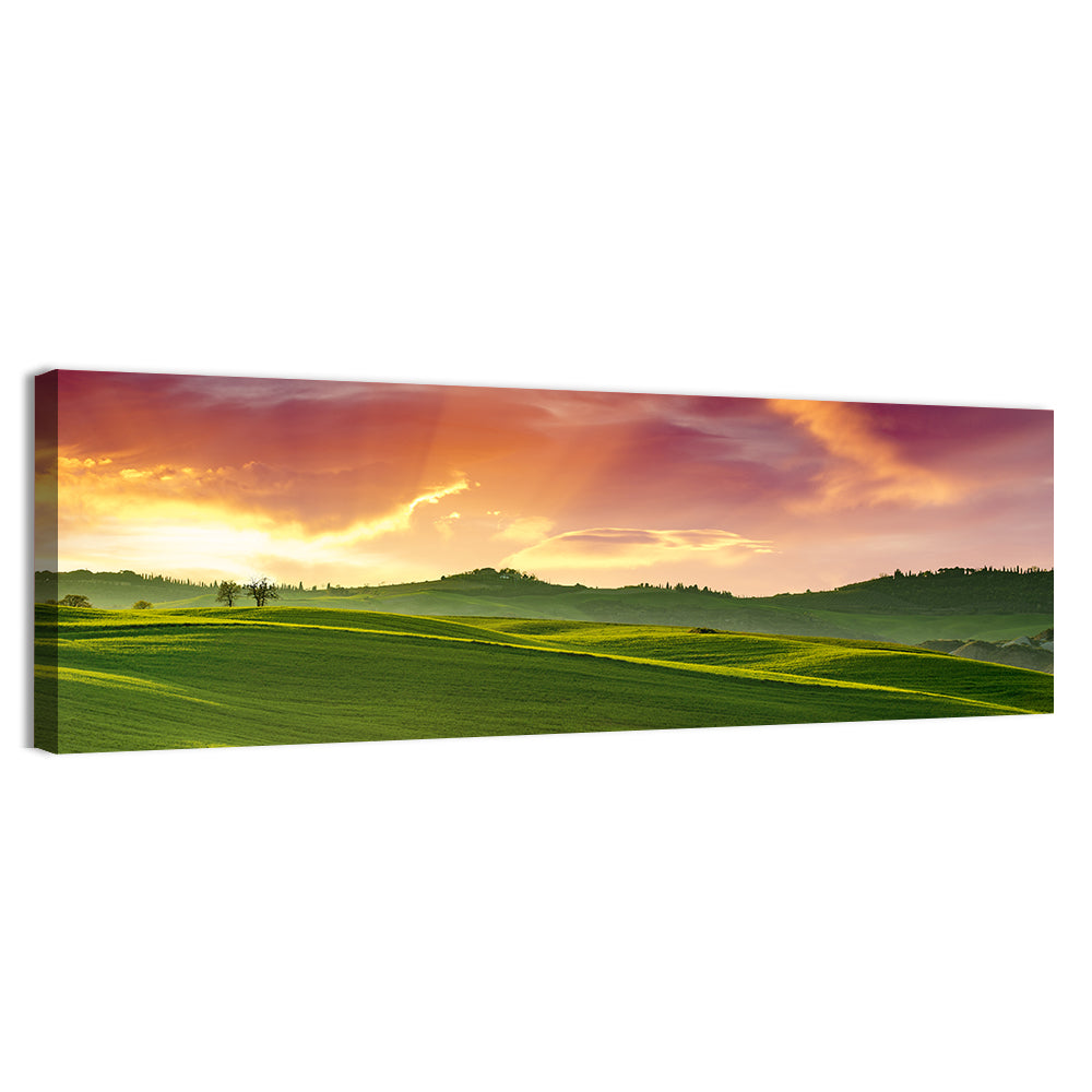 Tuscany Rolling Hills Sunset Wall Art
