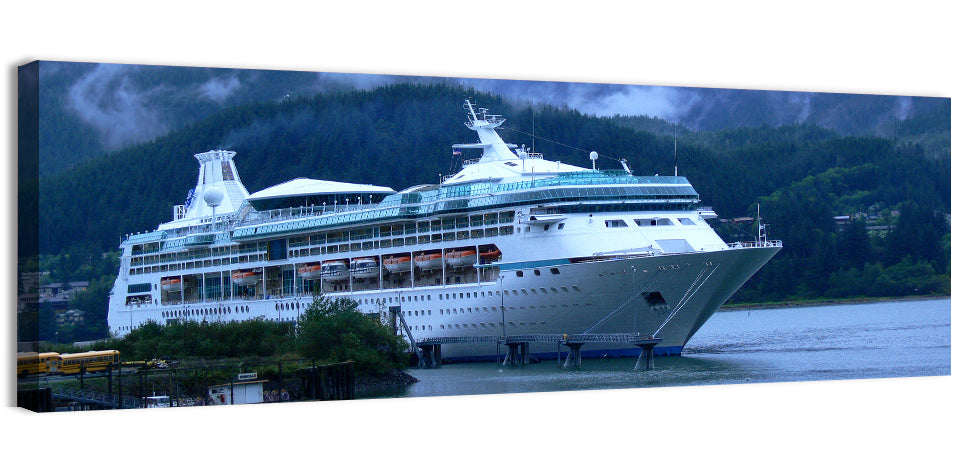 Misty Docked Cruise Ship Wall Art