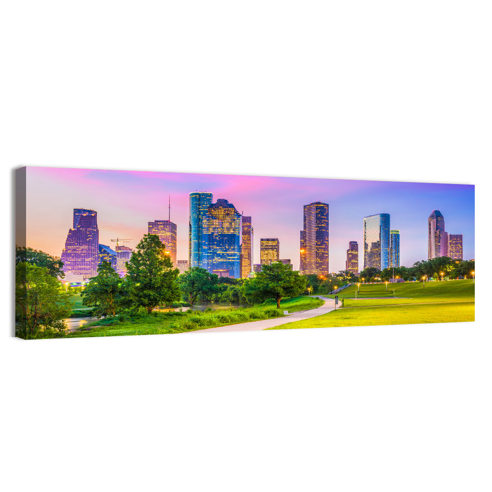 Houston Skyline at Dusk Wall Art