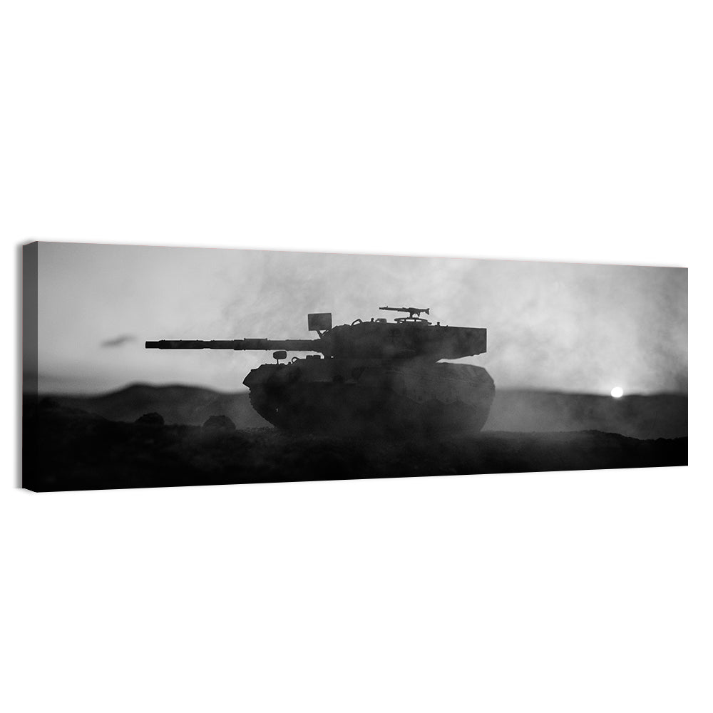 German Tank Desert Silhouette Wall Art