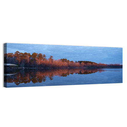 Lake Livingston Pier at Golden Hour Wall Art