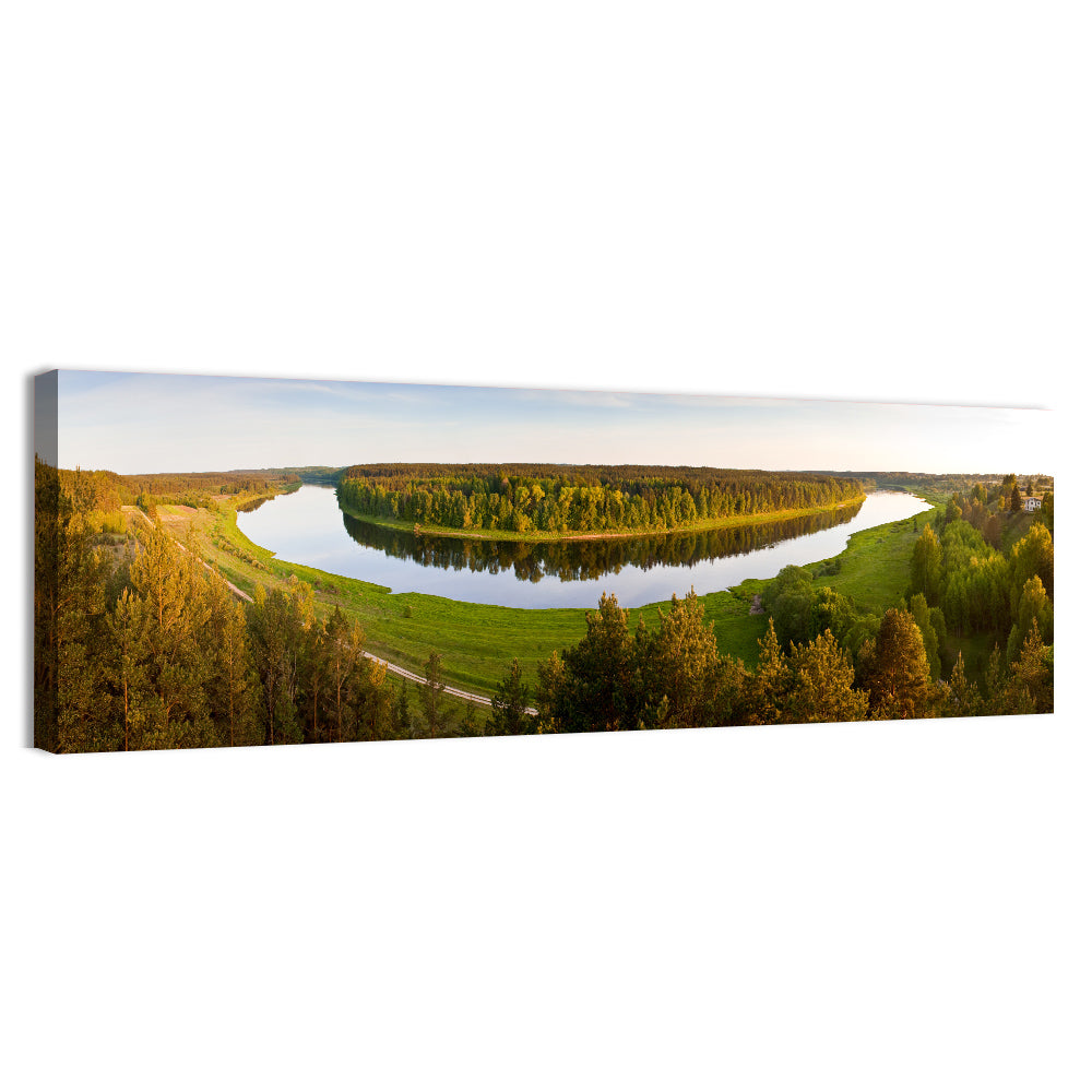 Daugava River Wall Art, canvas print, panoramic