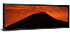 Pico Island Volcano Silhouette at Sunset Wall Art