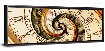 Steampunk Spiral Clock Wall Art