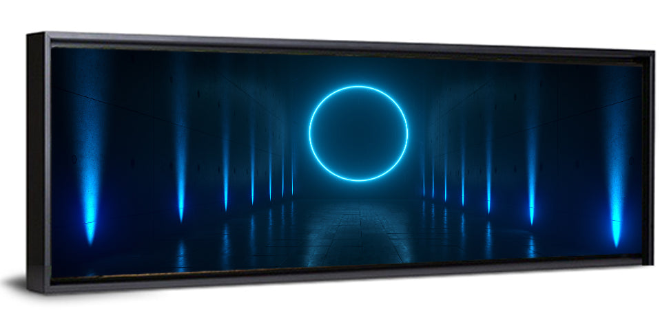 Glowing Neon Corridor Wall Art