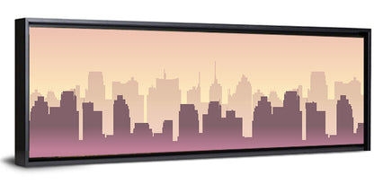 Silhouetted City Skyline Wall Art