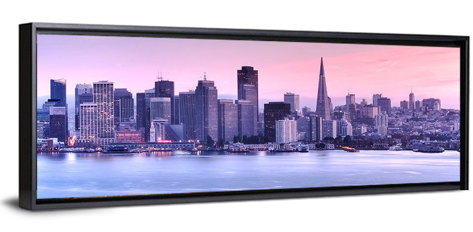 San Francisco Skyline at Lavender Dusk Wall Art