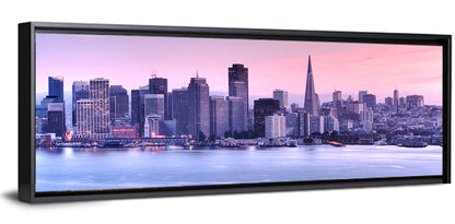 San Francisco Skyline at Lavender Dusk Wall Art