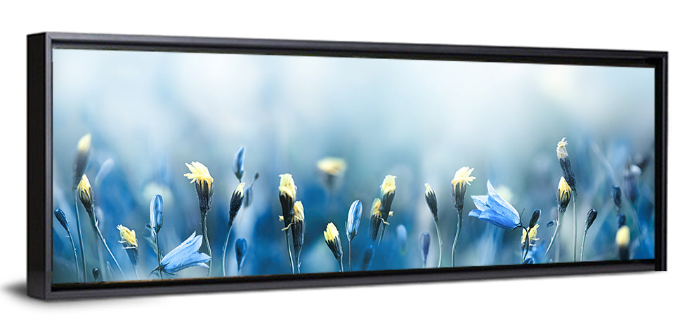 Blue Bellflowers and Yellow Buds Wall Art