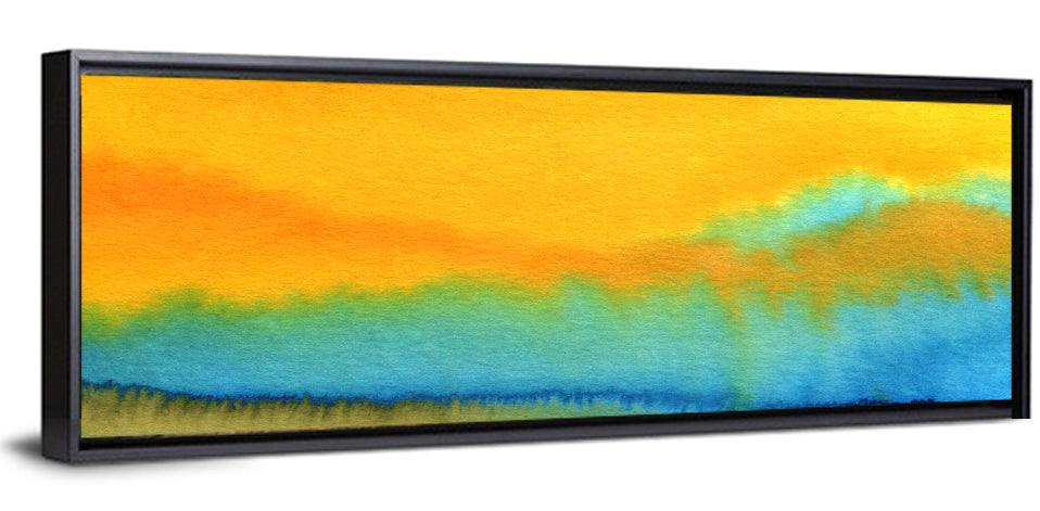 Sunset Horizon Watercolor Wall Art