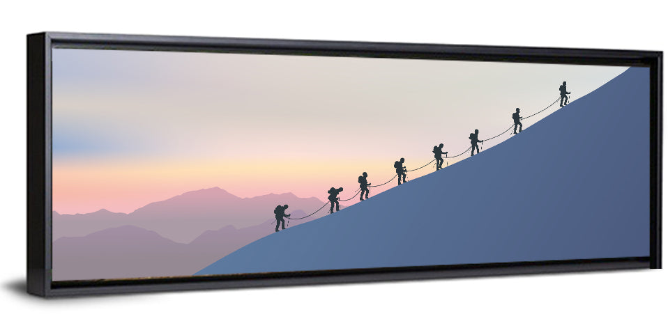 Eight Mountaineers at Dawn Wall Art