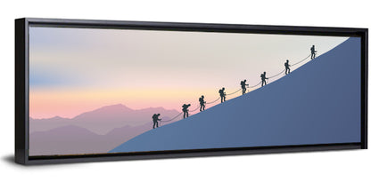 Eight Mountaineers at Dawn Wall Art