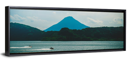 Kaimon Dake Over Lake Ikeda Wall Art